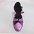 Недорогие Обувь для бальных и современных танцев-Жен. Танцевальная обувь Обувь для модерна Сандалии Каблуки на заказ Персонализируемая фиолетовый / Лак / В помещении / Сатин / Тренировочные / Профессиональный стиль
