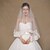 Χαμηλού Κόστους Πέπλα Γάμου-Πέπλα Γάμου Μίας Βαθμίδας Πέπλα ως τον αγκώνα Δαντέλα