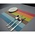 abordables Linges de cuisine et de table-2pcs style européen napperons de table pvc manger des verres de haute qualité (12 &quot;x18&quot;)