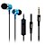 cheap Wired Earbuds-In Ear Wired Headphones Aluminum Alloy Mobile Phone Earphone with Microphone / Noise-isolating Headset