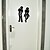 cheap Wall Stickers-Wall Stickers Wall Decals Style Men And Women Toilet Bathroom Decoration PVC Wall Stickers