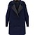 cheap Women&#039;s Coats &amp; Trench Coats-Women&#039;s Patchwork Blue/Gray Coat , Casual/Plus Sizes Long Sleeve Tweed Pocket