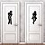 cheap Wall Stickers-Wall Stickers Wall Decals Style Men And Women Toilet Bathroom Decoration PVC Wall Stickers