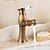 economico Rubinetti per lavandino bagno-Lavandino rubinetto del bagno - Standard Ottone antico Installazione centrale Uno / Una manopola Un foroBath Taps