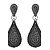 cheap Earrings-European Style Drop Shape Alloy Czech Drill Earring For Womens(Black)(1Pr)