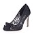 cheap Wedding Shoes-Women&#039;s Lace Spring / Summer Wedding Shoes Stiletto Heel Pointed Toe Lace Black / Pink / Ivory / Party &amp; Evening