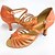 baratos Sapatos de Dança Latina-Mulheres Sapatos de Dança Sapatos de Dança Latina Sandália Salto Personalizado Personalizável Bronzeado / Branco / Interior / Cetim / Ensaio / Prática / Profissional