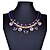 cheap Necklaces-Women&#039;s Crystal Statement Necklace Bib Round Cut Statement Ladies Vintage Fashion Synthetic Gemstones Crystal Black Purple Red Blue Necklace Jewelry For Party Special Occasion Birthday