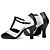 cheap Ballroom Shoes &amp; Modern Dance Shoes-Women&#039;s Swing Shoes Flocking High Heel Professional Flared Heel Black 1&quot; - 1 3/4&quot; Non Customizable