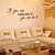 cheap Decorative Wall Stickers-Cartoon / Words &amp; Quotes Decorative Wall Stickers ,Removable PVC Home Decoration Wall Decal Wall Decoration / Washable / Removable for Bedroom Living Room 92*40cm