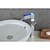 abordables Robinetteries de lavabo-Robinet lavabo - Jet pluie / LED Chrome Set de centre 1 trou / Mitigeur un trouBath Taps