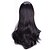 abordables Perruques de déguisement-longue perruque noire perruque synthétique perruque cosplay perruque ondulée bouclée avec une frange cheveux synthétiques noirs femmes noir