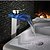 Недорогие Смесители для раковины в ванной-Ванная раковина кран - LED / Водопад Хром По центру Одно отверстие / Одной ручкой одно отверстиеBath Taps / Латунь