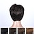 Недорогие Натуральные парики без шапочки-основы-Натуральные волосы Парик Прямой Прямой силуэт Машинное плетение Темно-коричневый 6 дюйм