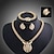 cheap Jewelry Sets-Women&#039;s Rhinestone Wedding Party Anniversary Birthday Engagement Gift Alloy Rings Earrings Necklaces Bracelets