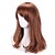 abordables Perruques de déguisement-Perruque Synthétique Perruques de Déguisement Bouclé Bouclé Avec Frange Perruque Marron Cheveux Synthétiques Femme Marron