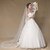 cheap Wedding Veils-One-tier Lace Applique Edge Wedding Veil Cathedral Veils with Embroidery Lace / Tulle / Angel cut / Waterfall