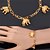 abordables Bracelet-Bracelet Femme Chaîne Figaro Eléphant Animal dames Charme Rétro Vintage Soirée Travail Simple Bracelet Bijoux Dorée pour Quotidien