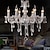 cheap Candle-Style Design-6-Light 55(21.7&quot;) Crystal Chandelier Crystal Glass Candle-style Electroplated Traditional / Classic 110-120V 220-240V