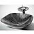 cheap Vessel Sinks-Bathroom Sink / Bathroom Faucet / Bathroom Mounting Ring Contemporary - Tempered Glass Square Vessel Sink