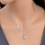 olcso Nyakláncok-női ezüst szerencsés számok 8 rövid bagoly nyaklánc elegáns stílusban