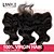 cheap Closure &amp; Frontal-13 x 4 inch Black / Natural Black Lace Front Wavy Human Hair Closure Light Brown Swiss Lace 30g-80g gram Cap Size