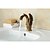 お買い得  浴室・洗面台用水栓金具-伝統風 センターセット 真鍮バルブ 一つ シングルハンドルつの穴 for  アンティーク銅 , バスルームのシンクの蛇口