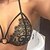 cheap Bras-Women&#039;s Lace Wireless Padless 3/4 Cup Bras &amp; Panties Sets Jacquard Sexy Lace Black