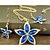 cheap Jewelry Sets-Crystal Jewelry Set Ladies Vintage Party Work Simple Style Fashion Cubic Zirconia Earrings Jewelry Gold / Dark Blue For Party Special Occasion Anniversary Birthday Gift / Necklace