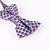 cheap Men&#039;s Accessories-Purple Squares Men Bow Ties