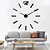 رخيصةأون اصنع بنفسك ساعة الحائط-uermerstar تصميم الأزياء اللون الأسود ساعة الحائط الكبيرة ديكور المنزل 3D DIY قطر الساعة 39 في