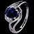 Χαμηλού Κόστους Μοδάτο Δαχτυλίδι-Γυναικεία Ζιρκονίτης Band Ring - Μοντέρνα Σκούρο μπλε / Πράσινο Δαχτυλίδι Για Γάμου / Πάρτι / Καθημερινά