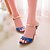 cheap Women&#039;s Sandals-Women&#039;s Shoes Heel Heels / Peep Toe Sandals / Heels / Clogs &amp; Mules Outdoor / Dress / CasualBlack / Blue / Red /