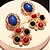 preiswerte Ohrringe-Damen Kubikzirkonia Tropfen-Ohrringe damas Retro Modisch Zirkonia vergoldet Ohrringe Schmuck Farbbildschirm Für Alltag
