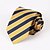 cheap Men&#039;s Accessories-Men&#039;s Party/Evening Yellow And Navy Blue Striped Necktie #PT065