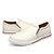 cheap Men&#039;s Slip-ons &amp; Loafers-Men&#039;s Shoes Leather Spring / Summer / Fall Comfort Loafers &amp; Slip-Ons White / Black