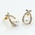 cheap Earrings-Women&#039;s Crystal Stud Earrings Ladies European Fashion 18K Gold Plated Pearl Imitation Pearl Earrings Jewelry Gold For Wedding Masquerade Engagement Party Prom Promise / Imitation Diamond / Rhinestone