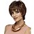 cheap Older Wigs-Synthetic Wig Straight Straight With Bangs Wig Short Brown Synthetic Hair Women&#039;s Side Part Brown