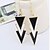 abordables Pendientes-Mujer Pendientes colgantes cuelga los pendientes Geométrico damas Moda Europeo Aretes Joyas Negro / Blanco / Pantalla de color Para