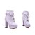 cheap Women&#039;s Boots-Women&#039;s Fall / Winter Chunky Heel / Platform Casual Dress Office &amp; Career Lace-up Leatherette 5.08-10.16 cm / Booties / Ankle Boots White / Black / Purple