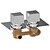 abordables Accessoires de robinets-Robinet de baignoire / Robinet de douche Ensemble - Thermostatique contemporain Chrome Montage mural Soupape en laiton Bath Shower Mixer Taps / Deux poignées Deux trous