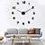 cheap Wall Clocks-Frameless DIY Wall Clock, 3D Wall Clock Large Mute Wall Stickers for Living Room Bedroom Home Decorations (Black) 120*120cm