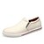 cheap Men&#039;s Slip-ons &amp; Loafers-Men&#039;s Shoes Leather Spring / Summer / Fall Comfort Loafers &amp; Slip-Ons White / Black
