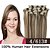 preiswerte Haarverlängerungen aus Echthaar-24inch 8pcs / set 110g Clip-in Haar remy Menschenhaarverlängerungen 23 Farben für Frauen Schönheit