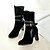 Χαμηλού Κόστους Γυναικείες Μπότες-Γυναικεία Παπούτσια Δερματίνη Φθινόπωρο / Χειμώνας Μοντέρνες μπότες Μπότες Περπάτημα Κοντόχοντρο Τακούνι Φερμουάρ Μαύρο / Καφέ / Κόκκινο