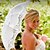 Χαμηλού Κόστους Κατάστημα νυφικών-Χερούλι Σχήματος Π Δαντέλα Γάμου / Καθημερινά / Μασκάρεμα Ομπρέλα Ομπρέλες 30,7 &quot; (περίπου78εκ)