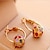 cheap Earrings-Women&#039;s Synthetic Diamond Hoop Earrings Rainbow Ladies Bohemian Fashion Boho Indian Color Pearl Cubic Zirconia Rhinestone Earrings Jewelry Screen Color For / Gold Plated
