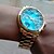 זול שעונים אופנתיים-בגדי ריקוד נשים שעון יד קווארץ זהב לוח שנה אנלוגי פאר אופנתי - ורוד כחול בהיר כחול ים שנה אחת חיי סוללה / SODA AG4