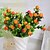 tanie kwiaty Akcesoria-1 Gałąź Poliester Plastikowy Rośliny Bukiety na stół Sztuczne Kwiaty