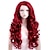 abordables Perruques de déguisement-perruque synthétique partie latérale bouclée perruque cheveux synthétiques longs rouges perruque halloween rouge de haute qualité pour femmes